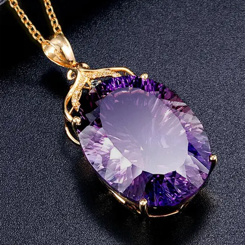 Artificial Gemstone Decor Pendant Necklace for Women, Decorative Necklace, Stainless Steel Jewelry for Party, Daily Clothing Decor, Jewelry for Valentine's Day