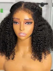 Bob Short Wig 16 Inches 180% Density, Soft No Glue Pre-Parted Daily Curly Hair, Heat Resistant Lace Front Full Wig