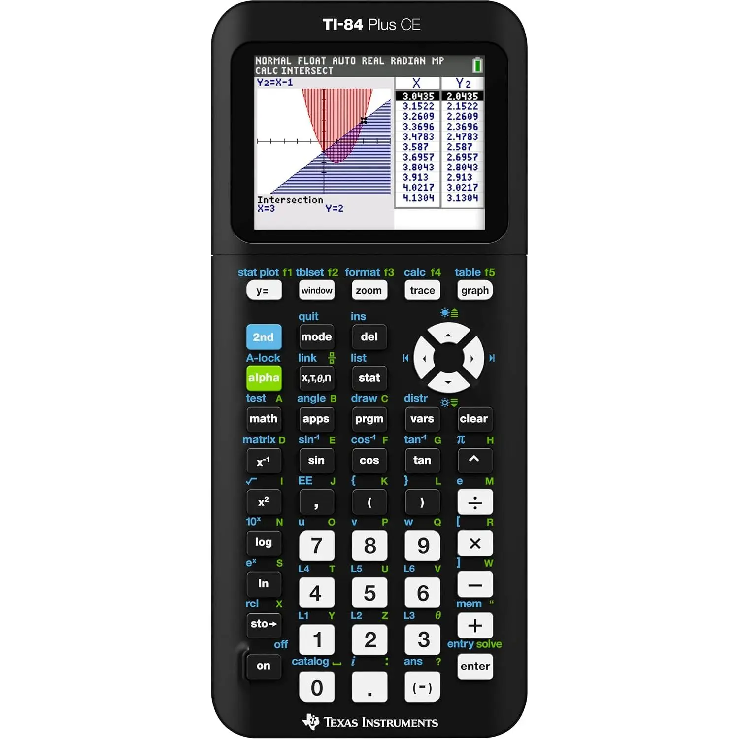 Texas Instruments TI-84 Plus CE Color Graphing Calculator, Black| Computer version included, USB charging, Full color, Faster than TI-84 Plus