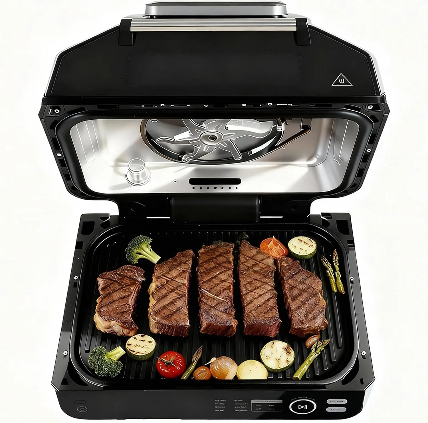 Large Electric BBQ Grill Indoor Outdoor, 8-in-1 Multi-Use Electric Grill for Backyard, Balcony, Patio & Parties