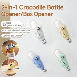 Magnetic Two-In-One Creative Cute Home Bottle Opener, Oral Liquid Beer Cap Opener, Refrigerator Magnet, Unboxing Tool