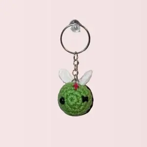 Handmade Crochet Zombie Bee Keychain - Handcrafted & Stylish Accessory