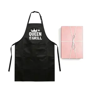 Large BBQ Apron, Unisex Kitchen Apron, Gift Box Packaging, Ideal for Cooking and Grilling, Perfect Gift for Family