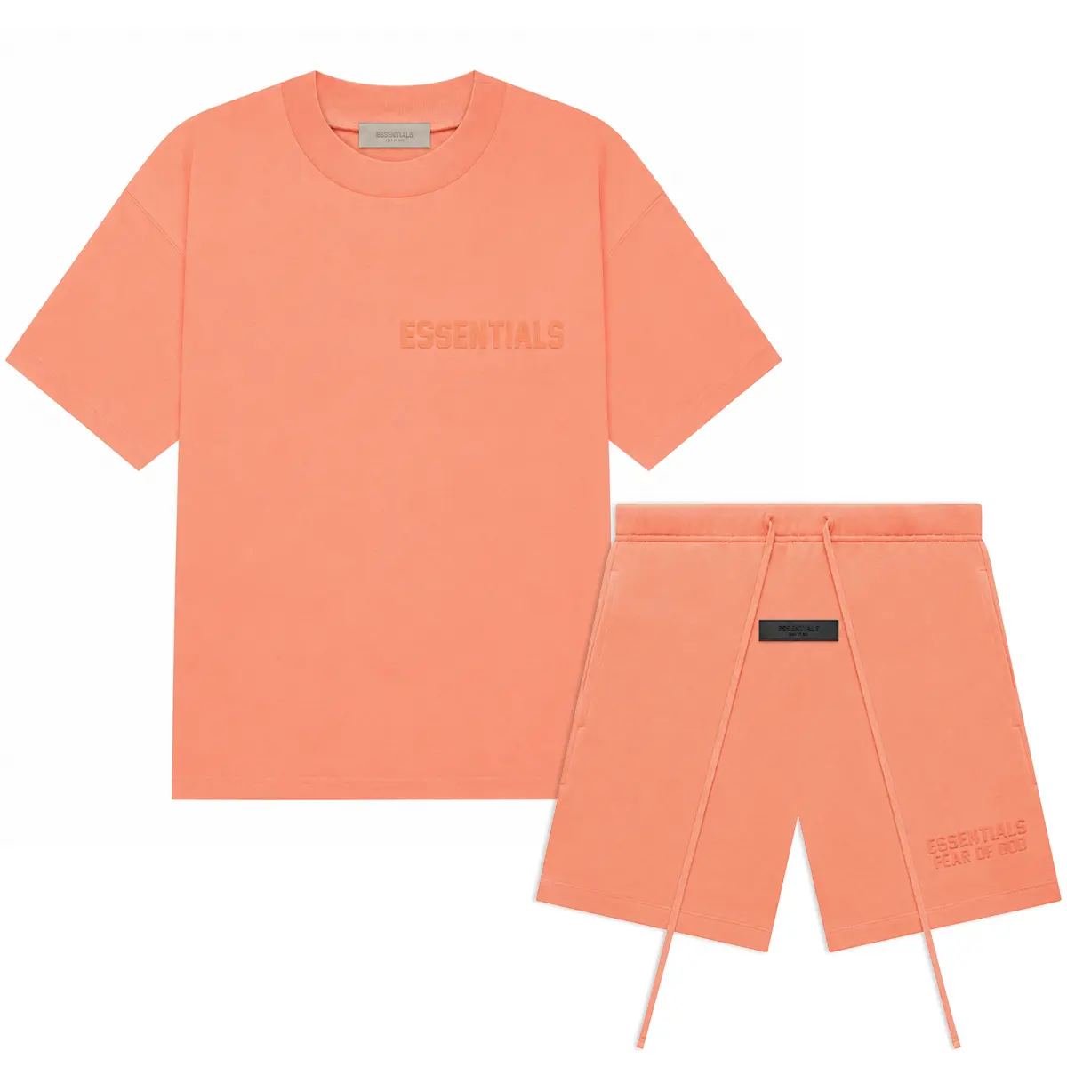 Fear of God Essential Coral Tee and Shorts Set