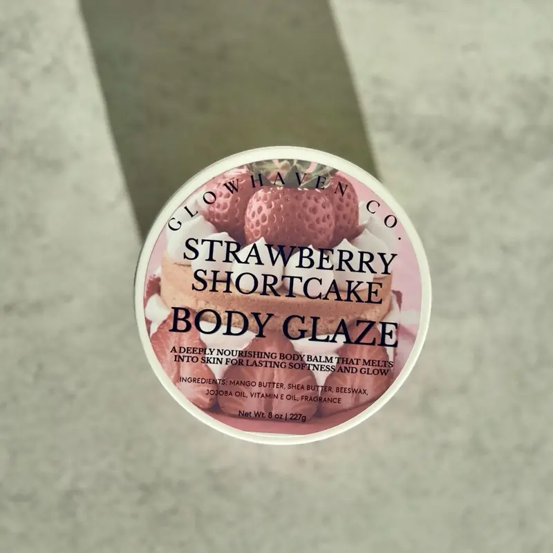 Glow Haven Co. Strawberry Shortcake Body Glaze- Deeply Moisturizing Body Balm