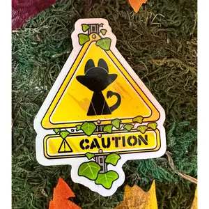 Cryptid Caution Sign Sticker