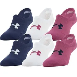 Under Armour Ladies 6pk Essential Cotton Ultra Low Sock Fit Womenswear Lady Breathable Comfort