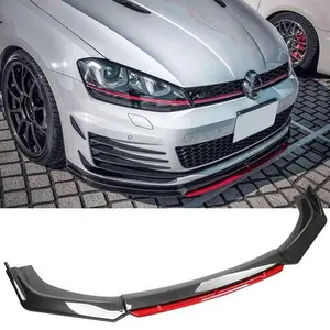 Front Bumper Lip Splitter Carbon Fiber For VW Golf MK5 MK6 MK7 MK7.5 GTI GTD R