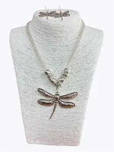 N0465 | Dragonfly Shape Pendant Multi Chain Necklace |AS6730