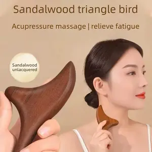 2PCS Triangle Sparrow Foot Massager, Natural Solid Wood Foot Massager Stick, Foot Meridian Massager, Cone Massager for the Whole Body