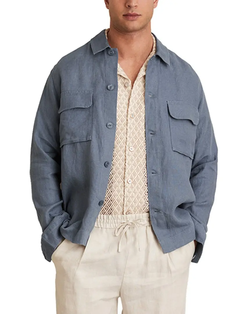 Reiss Eze Linen Twin Pocket Casual Shirt
