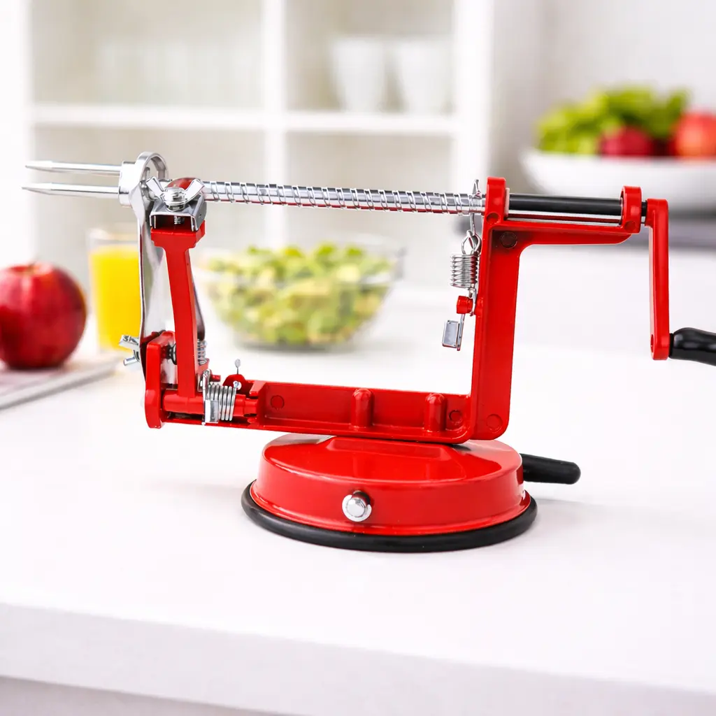 【Deluxe Edition】Apple Peeler and Corer with Powerful Suction Base Stainless Steel Blades for Pears and Potatoes Adjustable Peeling Blade for Hygienic Fruit Slicing