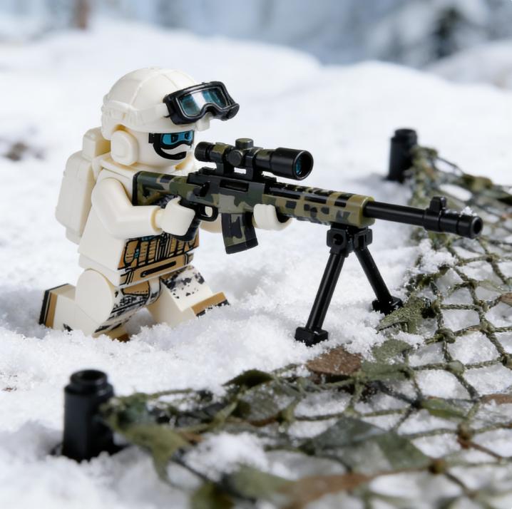 6 PCS Compatible Building Blocks Military Set - Snow Leopard Commando Minifigures, Special Forces Army Men, Small STEM Toy for Kids, Action Figures Gift for Boys