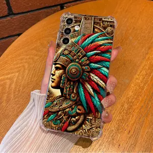 Mysterious Maya style totem personalized Phone Case For SAMSUNG GALAXY A14 A15 A16 A25 A26 A34 A35 A36 A53 A54 A55 A56 4G 5G Gift Ideas Anti-drop Cellphone Protective Case Soft Transparent Shockproof Mobile Phone Cover