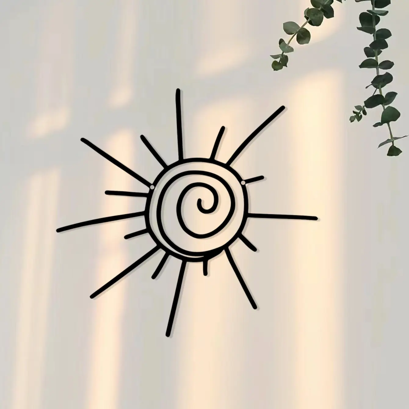 Contemporary Metal Sun Wall Sculpture, Outdoor Beach Decor, Durable Home & Garden Artwork, Wall Hanging Decoration, Minimalist Modern Decor, Hangable, Wall Ornaments, Outside Hanging, Wall Decor, Decoration Items