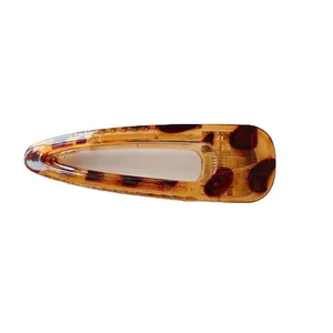 Korean New Transparent Hollow Water Drop Duckbill Clip, Trendy Girl Leopard Print Hair Clips, Top Knot Bangs Clips, Fashion Accessories