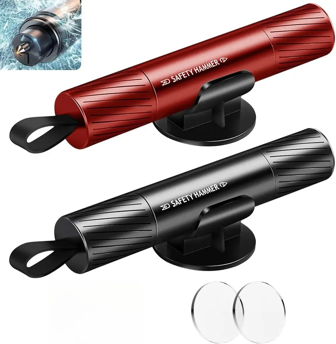 Emergency Car Escape Safety Hammer, Automotive Glass Breaker, Seatbelt Cutter for Quick Vehicle Accident Exit (Car Interior Breakdown Assistance Tool)