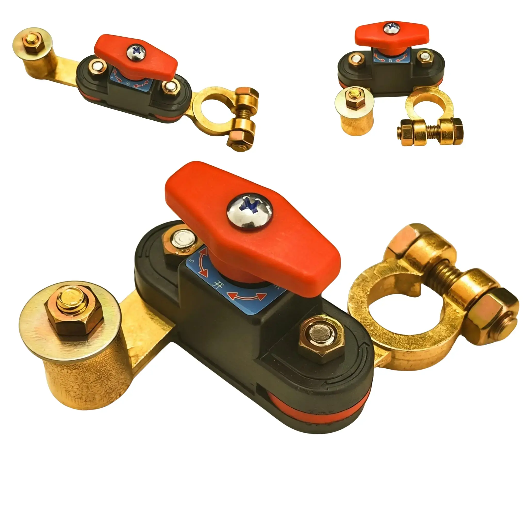 Automotive Smart Battery Disconnect Switch - 12V/24V Universal Pure Copper Top Post Isolator, Flame Retardant, Anti-Leakage, Anti-Theft Auto Replacement Cut-Off Part for Car, Truck, remote Digital, high conductivity