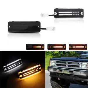Smoked Lens Sequential Switchback LED Signal Lights For Toyota 4Runner & Pickup 1984 1985 1986 1987 1988 Replace OEM 8151089130, 8152089130 TO2521105 TO2530106