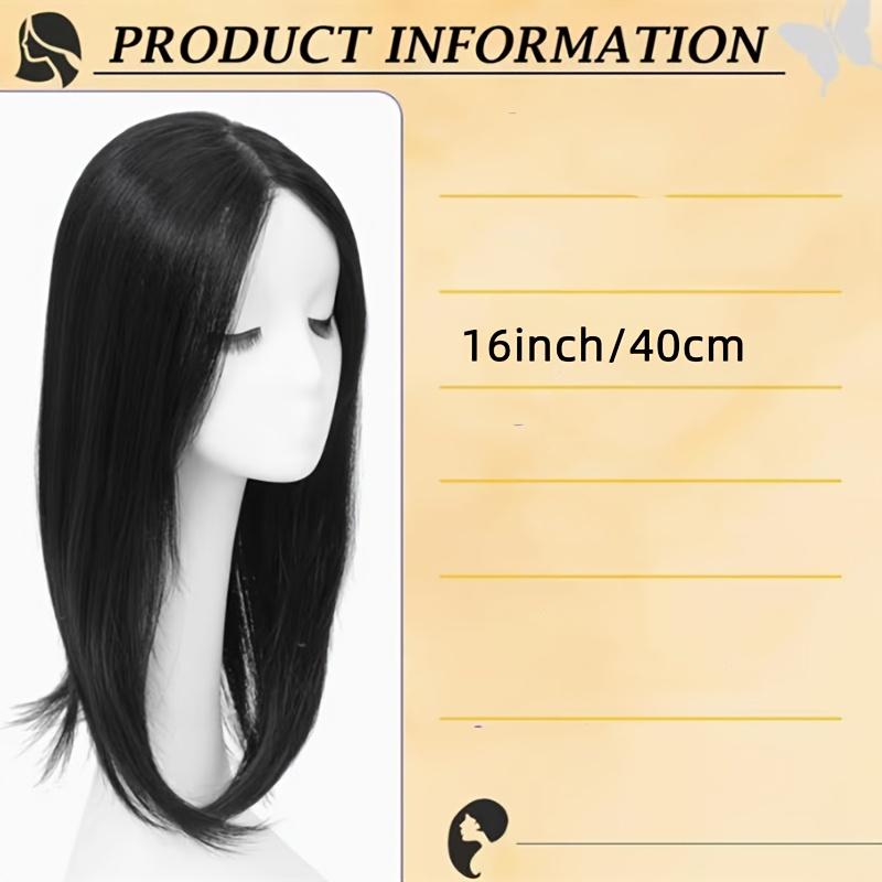 This 16-Inch Wig Is Designed Specifically for Women with Thinning Hair. It Features Large Straight Hair Strands And Is Suitable for All Seasons, Complete with Bangs. This Synthetic Wig Includes Side Bangs And Is Easy to Wear