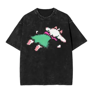 Washed T Shirt Ralsei Deltarune Hip Hop Novelty T-Shirt Harajuku  Streetwear Short Sleeve Summer11Tops Tees for Men Women