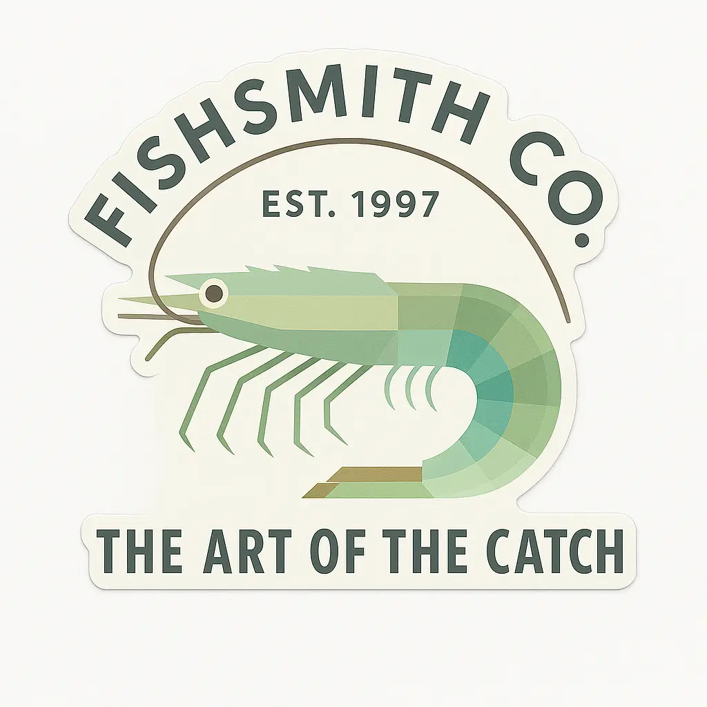 Art Deco Shrimp Sticker
