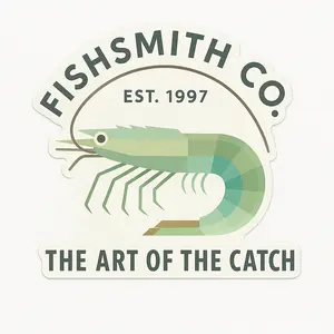 Art Deco Shrimp Sticker