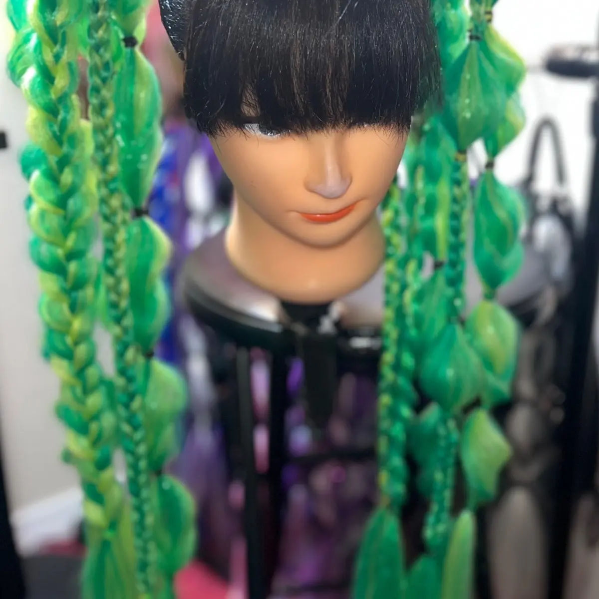 Lemon-Lime Pigtail Extensions (set of 2) 27”