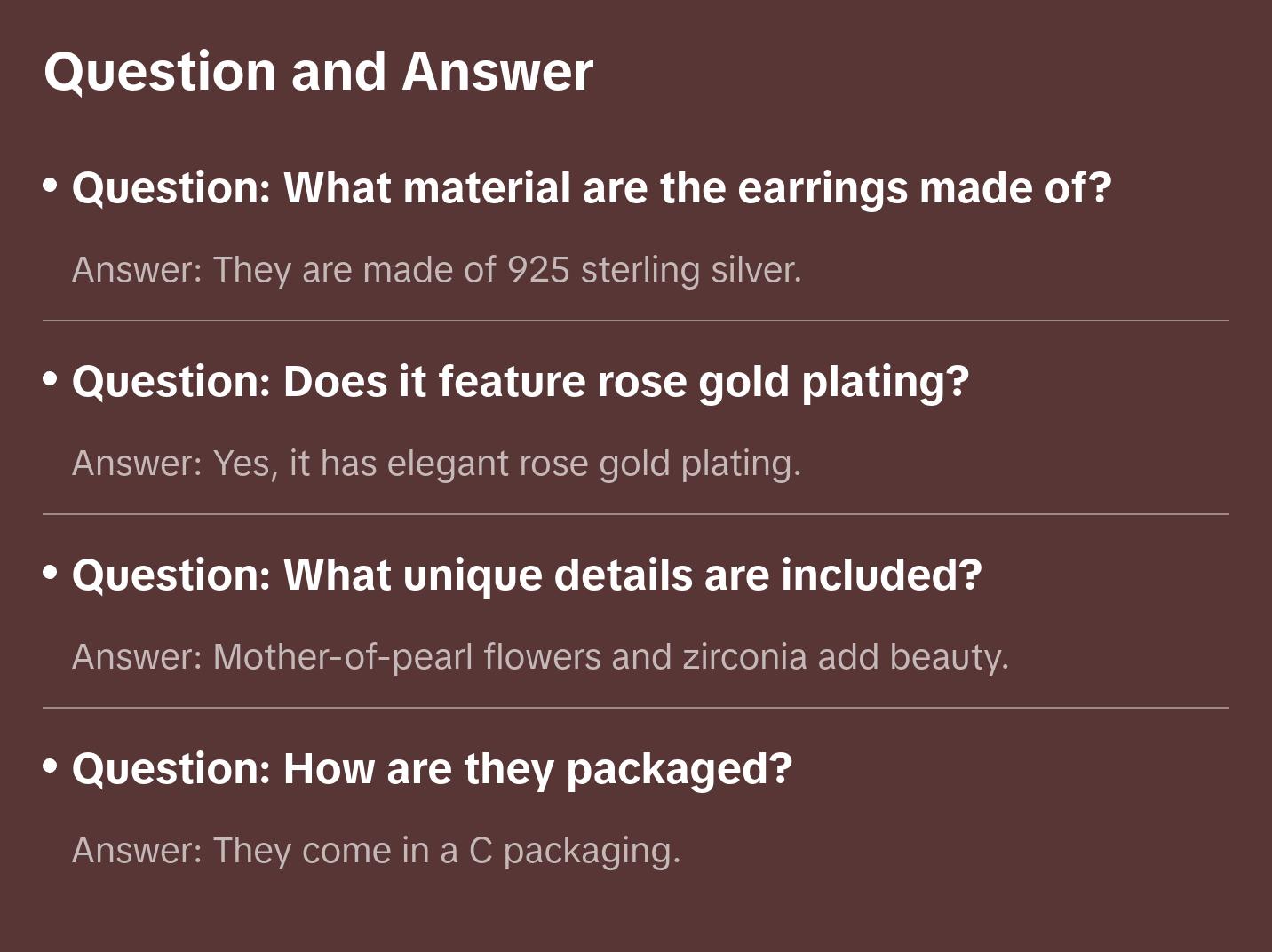 Italian Spring Earrings for Women - 925 Sterling Silver with Rose Gold Plating, Mother-of-Pearl Flowers & Sparkling Zirconia, Elegant Design