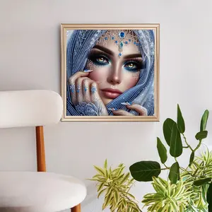 Round Drill Diamond Painting – Personalized Girlish Portrait Kit with Full Tools, Perfect Back‑to‑School & Gift