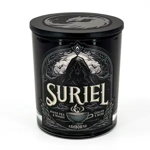Suriel - ACOTAR inspired 8oz Scented Candle - White Tea, Woods, Ginger, Musk - Natural Coconut Wax - 35 h Burn Time - Bookish Decor and Fragrance