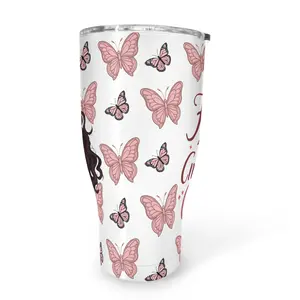Fueled by Coffee Crowned by confidence 30oz Fat Tumbler