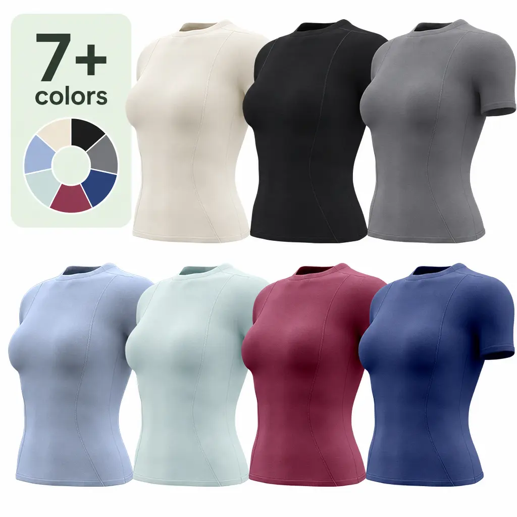 Female Athlete Life Crew Neck Short Sleeve Athletic T-Shirt - Soft Stretch, Lightweight Breathable Activewear Top for Yoga, Gym