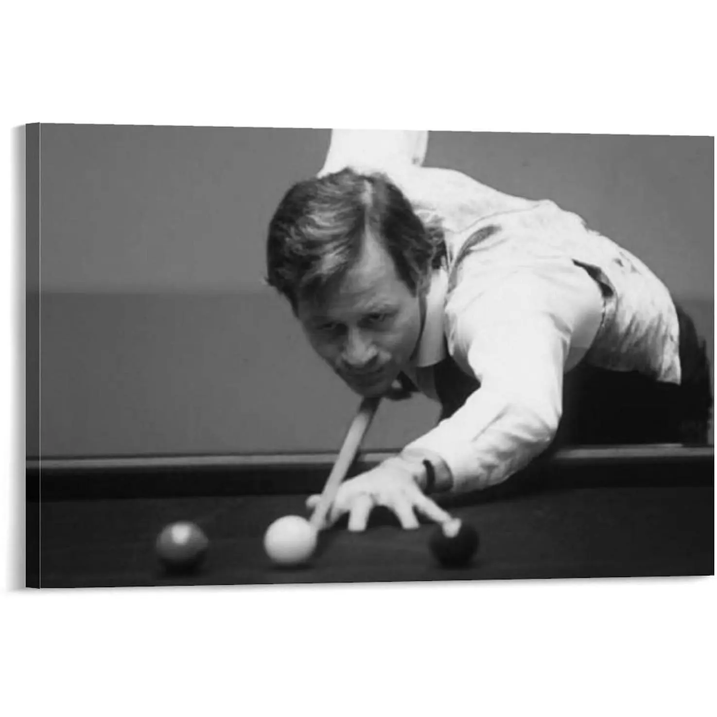 Alex Higgins Snooker Master Production Art Poster (2) - Handmade Craft Canvas Artwork, Hi-Res Image Home Decor Wall Art, Framed/Unframed Gift Prints for Snooker Enthusiasts, Indoors Use