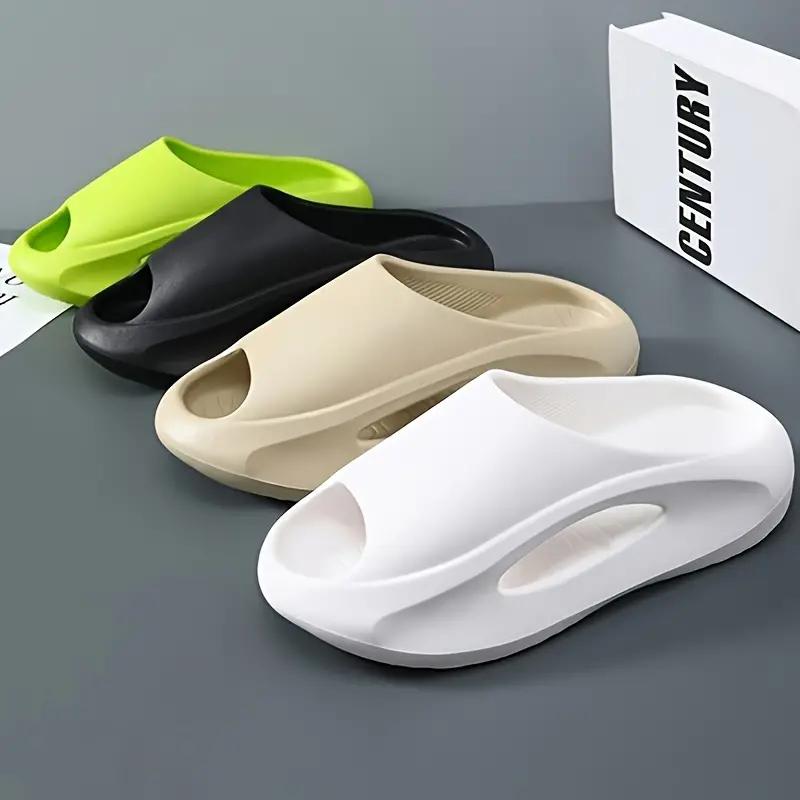 Fashionable Unisex Colour Block Slippers - Ventilated Open Toe with Soothing Massage Grains - Ultra-Comfortable, Non-Slip, Durable EVA Sole for Indoor Adventures - Perfect for Mens & Womens Home Use