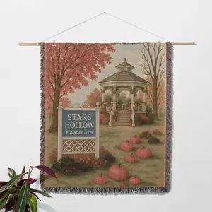 Gilmore Girls Stars Hollow Inspired Woven Blanket, Lukes Diner Tapestry, Retro Gilmore Blanket, Gilmore Girls Fan Gift