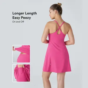 Halara Softlyzero Plush Backless Active Dress-Longer Length-Easy Peezy Edition