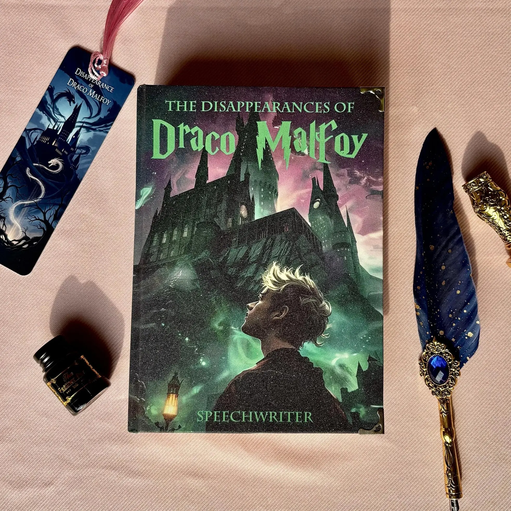 The Disappearances of Draco Malfoy by Speechwriter Hardcover Book, Fanfiction Collector Edition with Free Bookmark, Fantasy Bookshelf Decor Gift