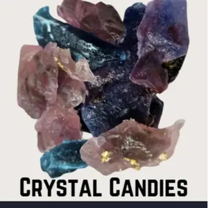 Vegan Crystal Candies from US - Sweet Snack Bonbon with Crunchy Sugar Exterior & Unique Symbolic Treats
