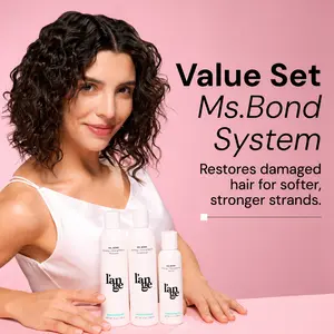 L'ANGE HAIR -  Ms. Bond System Damaged Hair Repair Bundle - Shampoo, Conditioner, Serum, Haircare, Cleanser, Frizz, Daily
