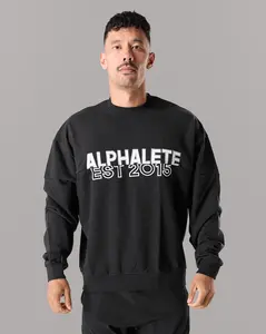 Establishment Split Crewneck - Black