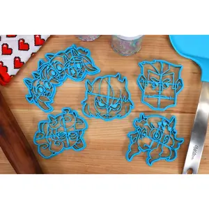 Helltaken Cookie Cutters Set 1 - Cerberus, Malina, Modeus, Pandemonica