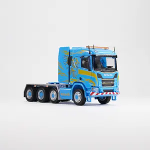 1pcs massdi Diecast Metal Model 1:64 Scale For Scania Truck Trailer Transport Vehicle Alloy Car Simulation Miniature Car Collection Ornament Gift Toy