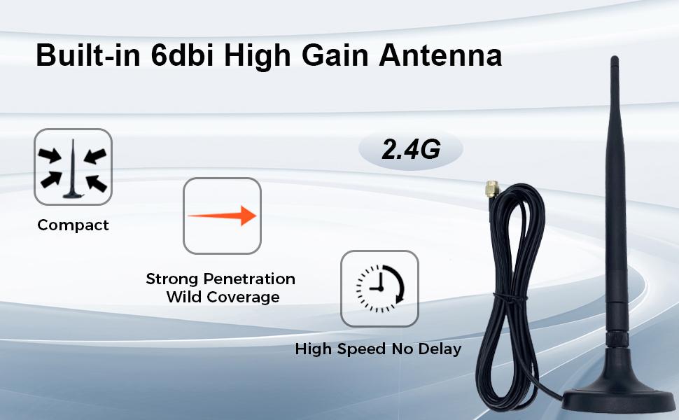 2.4GHz WiFi Antenna with 10ft Extension Cable, SMA Male Connector Magnetic Base Wireless WiFi Booster Antenna for PC Desktop Computer Network Router Backup Camera 2.4GHz WiFi Antenna with 10ft Extension Cable, SMA Male Connector Magnetic Base Wireless WiFi Booster Antenna for PC Desktop Computer Network Router Backup Camera