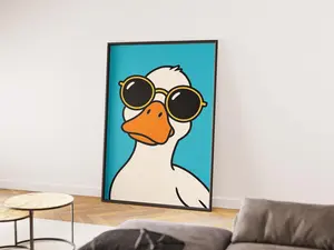 Duck Pop Poster - Canvas - Modern Minimalist Wall Decor