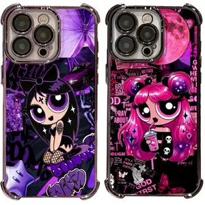 Anime P-Powerpuff Girls Y2K Fashion Shockproof Phone Case for iPhone 17 Air 16 15 14 13 12 11 Pro Max Plus & Samsung S25 S24 S23 S22 Plus Ultra Multiple Styles Available Ideal Holiday Gifts Fashion Accessories Protective TPU Material - Protection