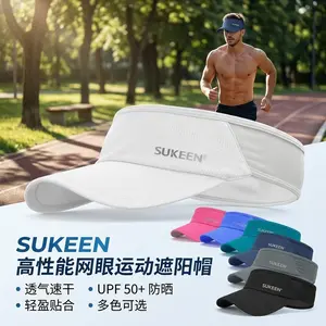 Sports Sun Visor for Men and Women - Lightweight Packable Cooling Stretchy Visor Hat Perfect for Running Tennis Golf Outdoor Activities Breathable Adjustable Headwear