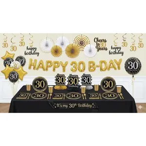 30th Deluxe Birthday Party Kit - For 8 Guests