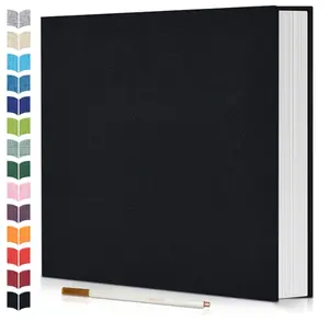 Photo Album Self Adhesive Scrapbook,Large Photo Book for 4x6,5x7,8x10 Pictures,DIY Album for Baby Wedding Family Travel Birthday,with Metallic Pen and Scraper