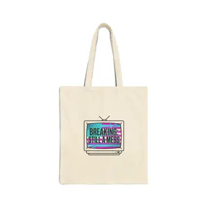 Breaking Still A Mess Tote | political satire, absurdist America, dark humor